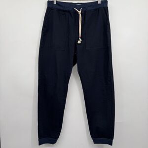 Sol Angeles Navy Blue Relaxed Drawstring Cotton Jogger Pants Size Large